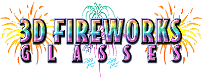 Fireworks Glasses Fireworks Glasses are the hottest item since the sparkler!! 3D Fireworks Glasses turn every dot dash and twinkle of light into a cascade of shimmering rainbow colors.